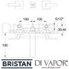 Bristan Sail Wall Mounted Basin Mixer Dimensions